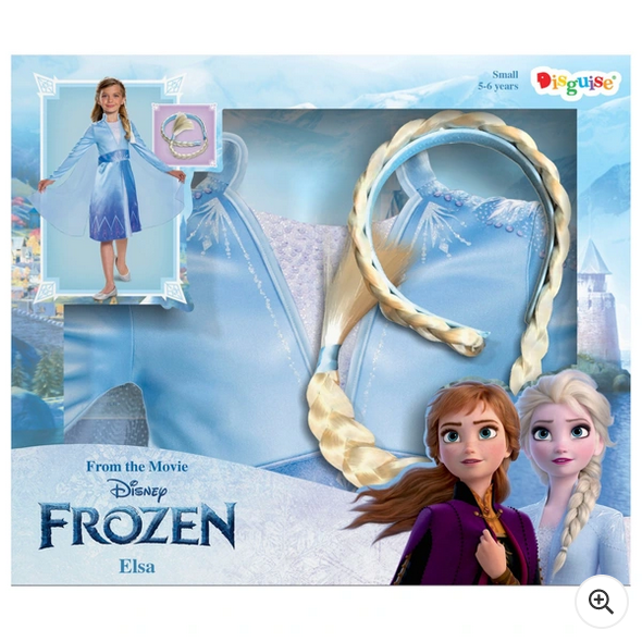 Disney Frozen Elsa Boxed Dress Up Costume and Hair Piece