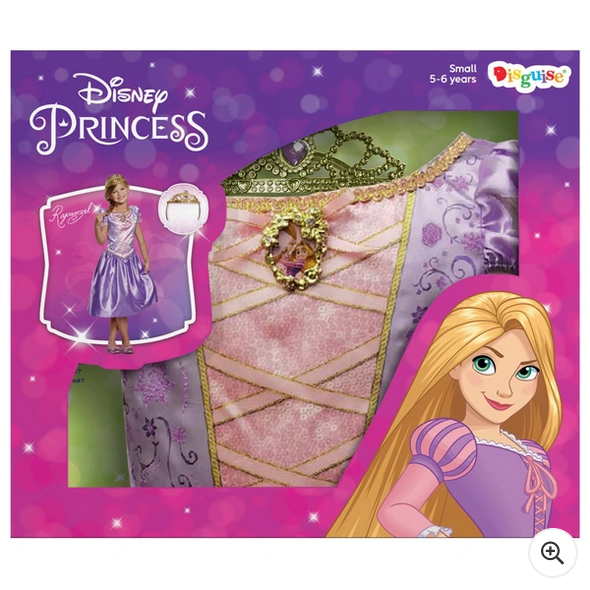 Disney Princess Rapunzel Box Set Costume with Dress & Tiara 5 To 6 Years