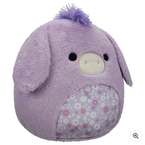 Squishmallows 30cm Fuzz-A-Mallows Delzi the Purple Donkey Soft Plush