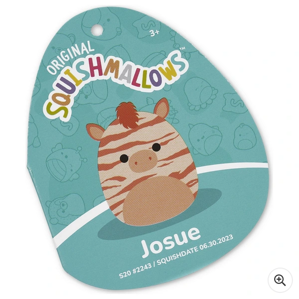 Squishmallows 50cm Josue the Peach Zebra Plush