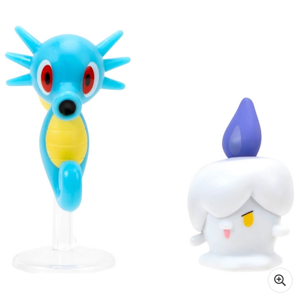 Pokémon Litwick and Horsea 5cm Battle Figures 2 Pack