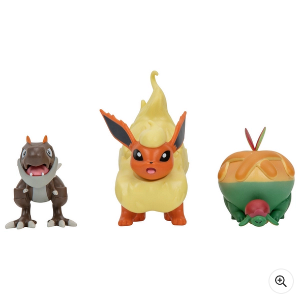 Pokemon Battle Figure 3 Pack Appletun Tyrunt Flareon