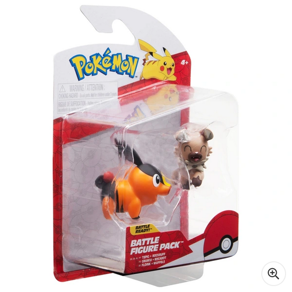 Pokémon Battle Figure 2 Pack – Tepig and Rockruff