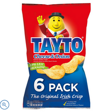 Load image into Gallery viewer, Tayto Cheese &amp; Onion Flavour Potato Crisps 6 x 25g Multipack