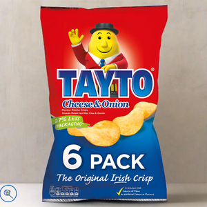 Tayto Cheese & Onion Flavour Potato Crisps 6 x 25g Multipack