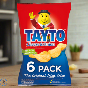 Tayto Cheese & Onion Flavour Potato Crisps 6 x 25g Multipack
