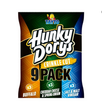 Load image into Gallery viewer, Tayto Hunky Dorys Crinkle Cut Variety Pack 9 x 25g
