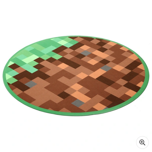 Gaming Chair Floor Mat - Minecraft Turf Design