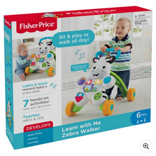 Load image into Gallery viewer, Fisher-Price Learn with Me Zebra Baby Walker