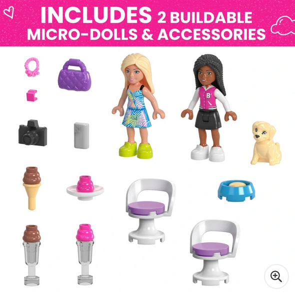 Mega Barbie Convertible & Ice Cream Stand Building Set