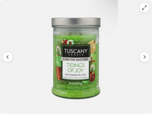 Load image into Gallery viewer, Tuscany  Edition Tidings Of Joy Candle With Essentials Oil - 18 Oz