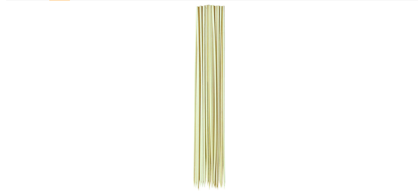 Bamboo Skewers Beige 30cm Ideal For BBQ by Chef Aid