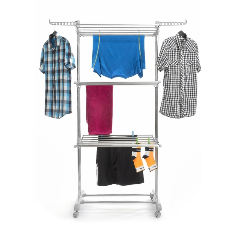 InnovaGoods Folding Vertical Clothes Dryer with Wheels Folver  24 Bars