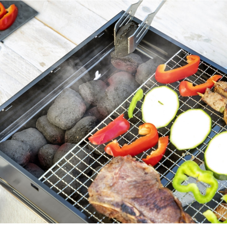 Folding Portable Barbecue for use with Charcoal BearBQ InnovaGoods