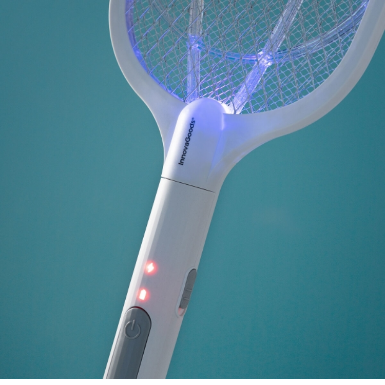 2-in-1 Rechargeable Insect Killing Racket with UV Light KL Rak InnovaGoods