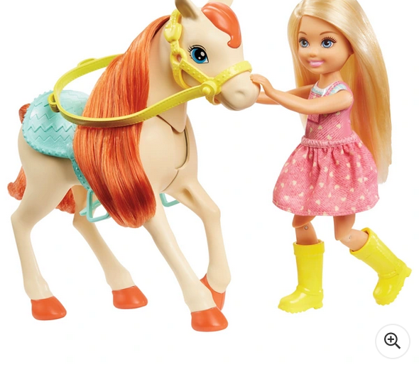 Barbie Hugs 'n' Horses Playset Barbie Chelsea Horse Pony Plus Accessories