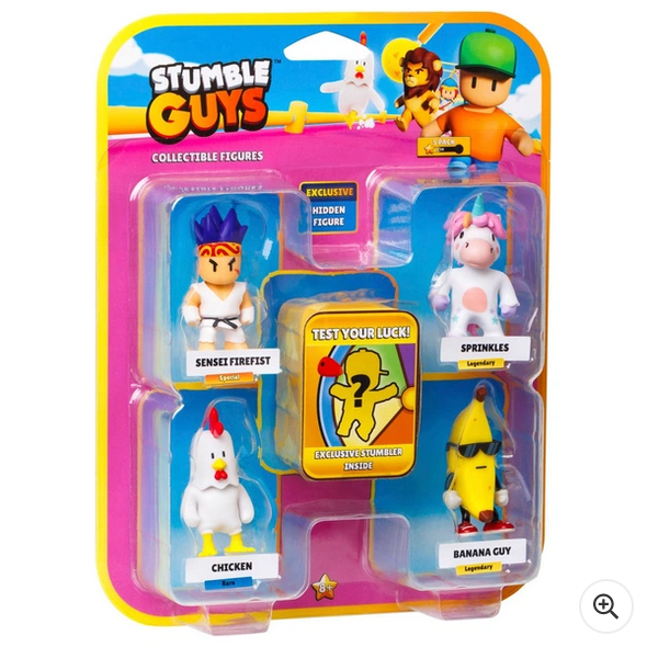 Stumble Guys 5cm Collectible Figures 5 Pack Assorted Styles