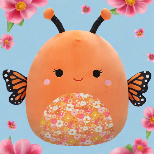 Squishmallows 40cm Mony the Orange Butterfly Soft Toy