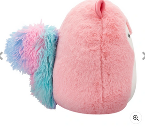 Squishmallows Fuzz-A-Mallows 30cm Amina the Pink Squirrel Soft Toy