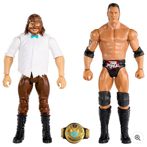 WWE Championship Showdown Mankind vs The Rock Action Figure 2 Pack