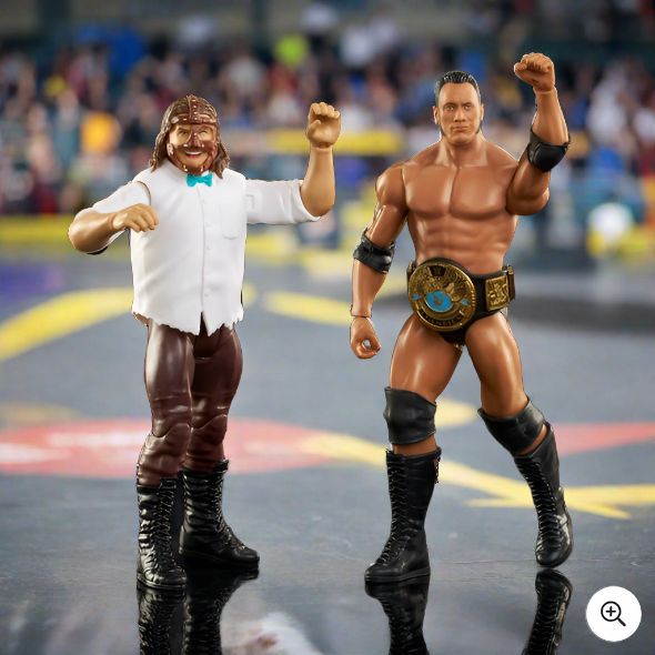 WWE Championship Showdown Mankind vs The Rock Action Figure 2 Pack