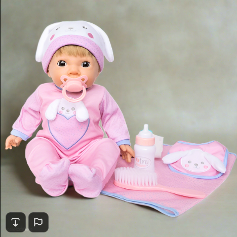 Tiny Treasures Peekaboo Bunny Baby Doll