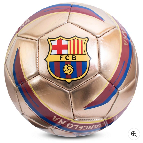 FC Barcelona Football Gold Metallic Size 5