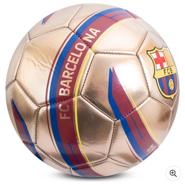 FC Barcelona Football Gold Metallic Size 5