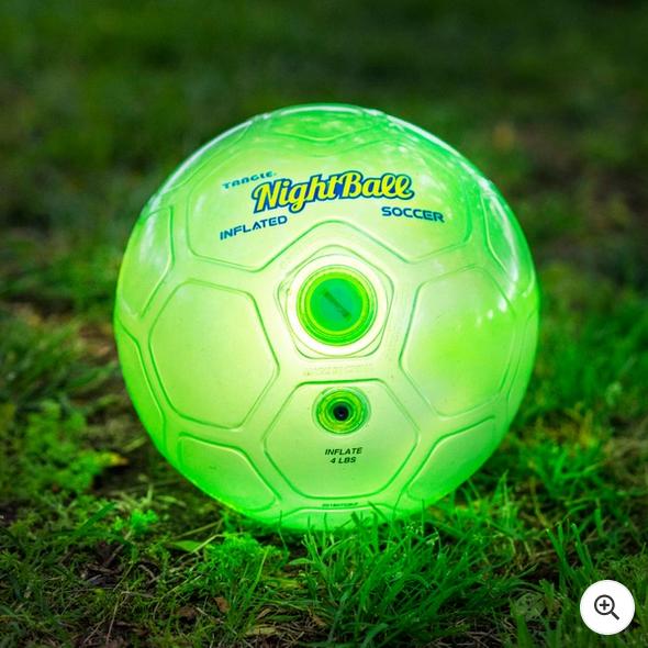 Tangle NightBall Light Up Football Green Size 5