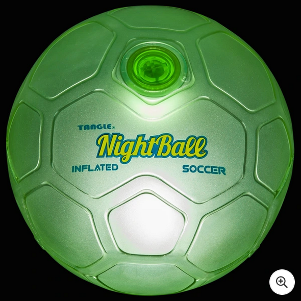 Tangle NightBall Light Up Football Green Size 5