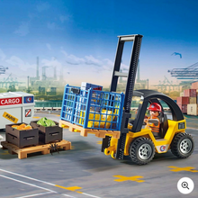 Load image into Gallery viewer, Playmobil 71528 MyLife Forklift Truck with Cargo Set