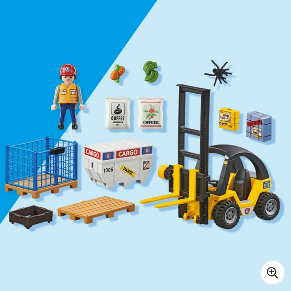 Playmobil 71528 MyLife Forklift Truck with Cargo Set