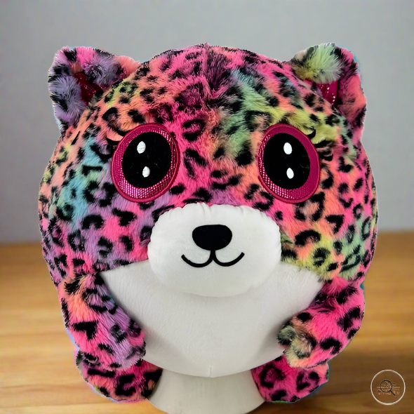 HugPals Inflatable Plush 30cm Multicoloured Leopard Print