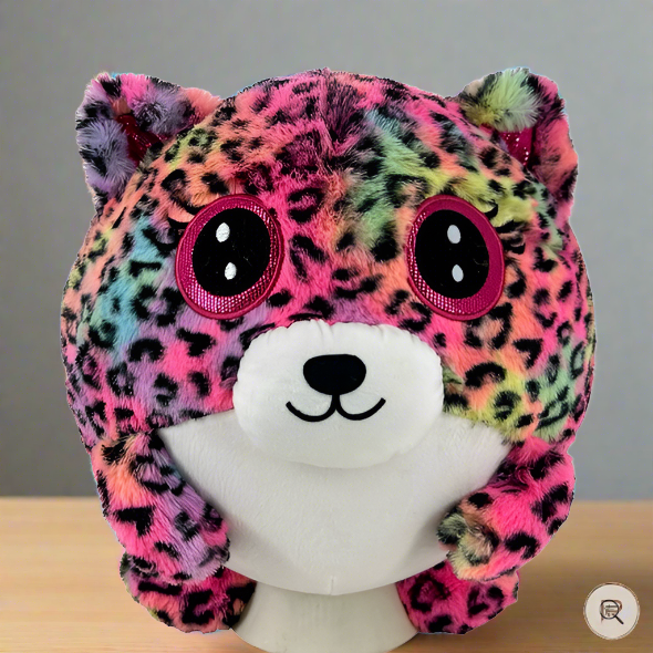 HugPals Inflatable Plush 30cm Multicoloured Leopard Print