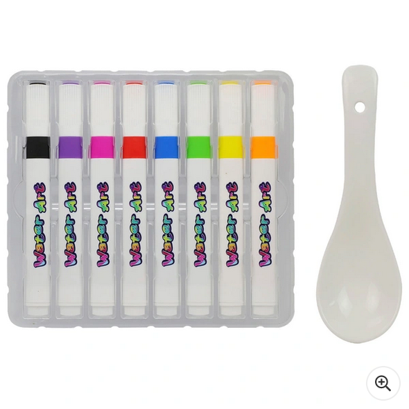 Water Art 8 Pack Water Markers With Spoon