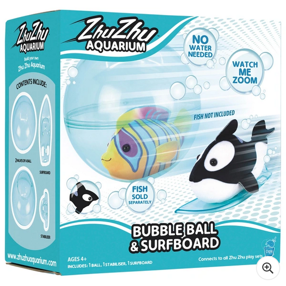 Zhu Zhu Aquarium Bubble Ball & Surfboard Playset