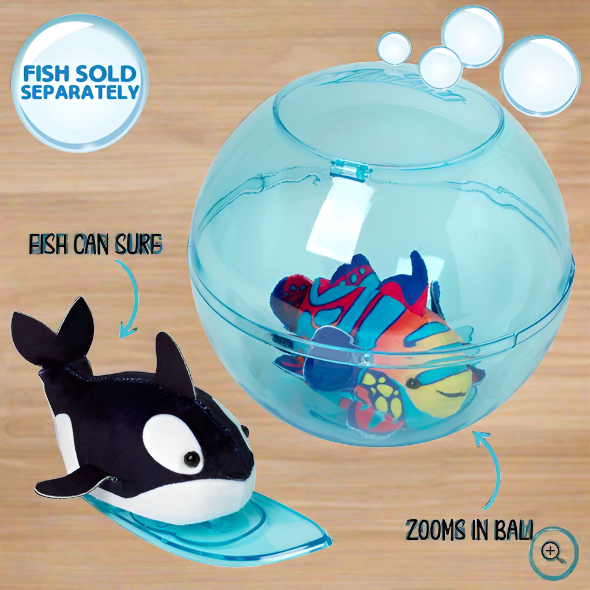 Zhu Zhu Aquarium Bubble Ball & Surfboard Playset