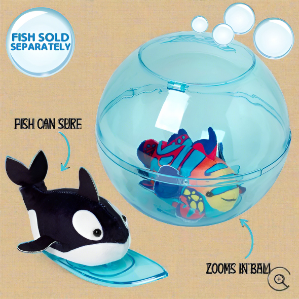 Zhu Zhu Aquarium Bubble Ball & Surfboard Playset