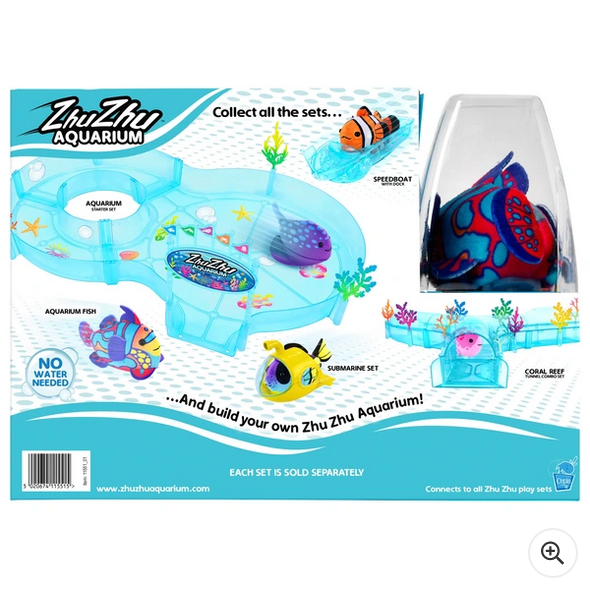 Zhu Zhu Aquarium Bubble Ball & Surfboard Starter Playset With Fish