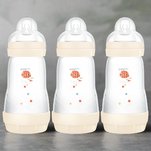Load image into Gallery viewer, MAM Easy Start Self-Sterilising Anti-Colic Baby Bottle 260ml 3 Pack Assorted colours