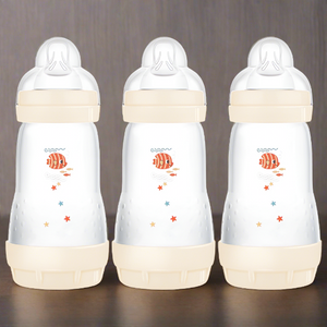 MAM Easy Start Self-Sterilising Anti-Colic Baby Bottle 260ml 3 Pack Assorted colours