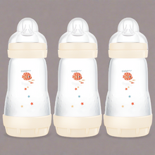 Load image into Gallery viewer, MAM Easy Start Self-Sterilising Anti-Colic Baby Bottle 260ml 3 Pack Assorted colours
