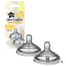 Load image into Gallery viewer, Tommee Tippee Closer to Nature Medium-Flow Bottle Teats 2 Pack