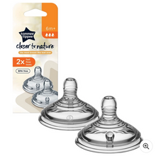 Load image into Gallery viewer, Tommee Tippee Closer to Nature Fast-Flow Bottle Teats 2 Pack