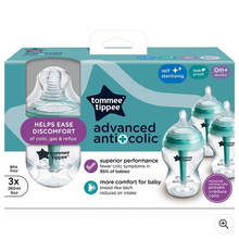 Load image into Gallery viewer, Tommee Tippee Advanced Self-Sterilising Anti-Colic Baby Bottle 260ml Slow-Flow