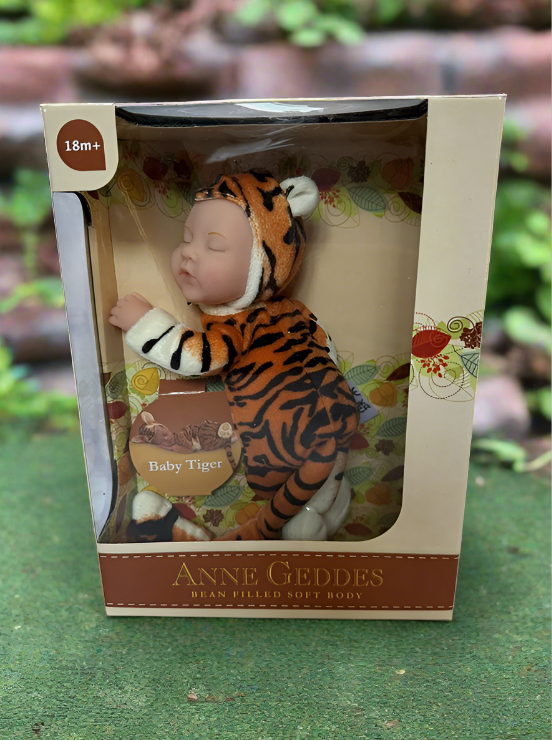 Anne Geddes 9 inch Baby Tiger Doll - Bean Filled Soft Body Collection