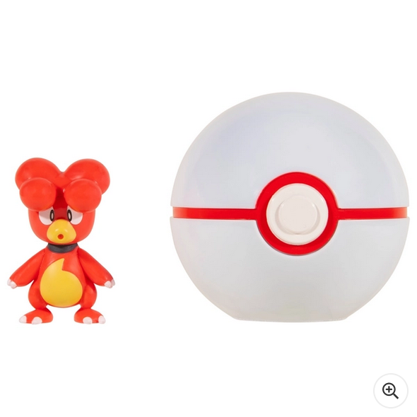 Pokemon Clip 'N' Go Pokéball Magby & Premier Ball Figure