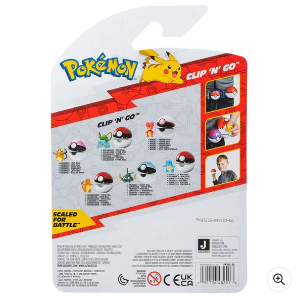 Pokémon Clip 'N' Go Poké Ball Dedenne & Love 5cm Figure