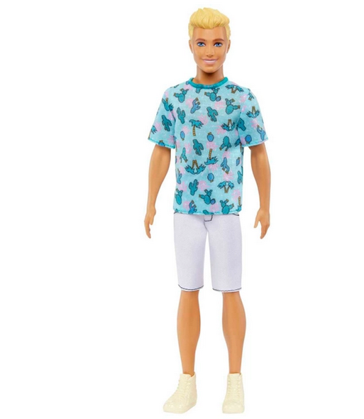 Ken Barbie Fashionista Doll 211 with Blonde Hair and Cactus Tee