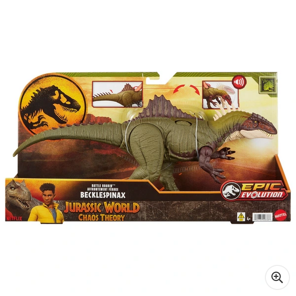 Jurassic World Chaos Theory Battle Roarin' Becklespinax Dinosaur Figure